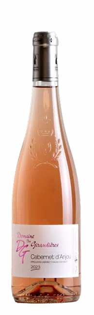 Bouteille de vin rosé, cabernet d'anjou domaine de la giraudière