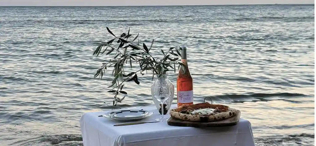 pizza à la plage
